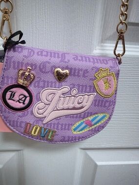 NWT Juicy Couture Juicy Run The World Mini Rounded Flap Bifold in Lavender